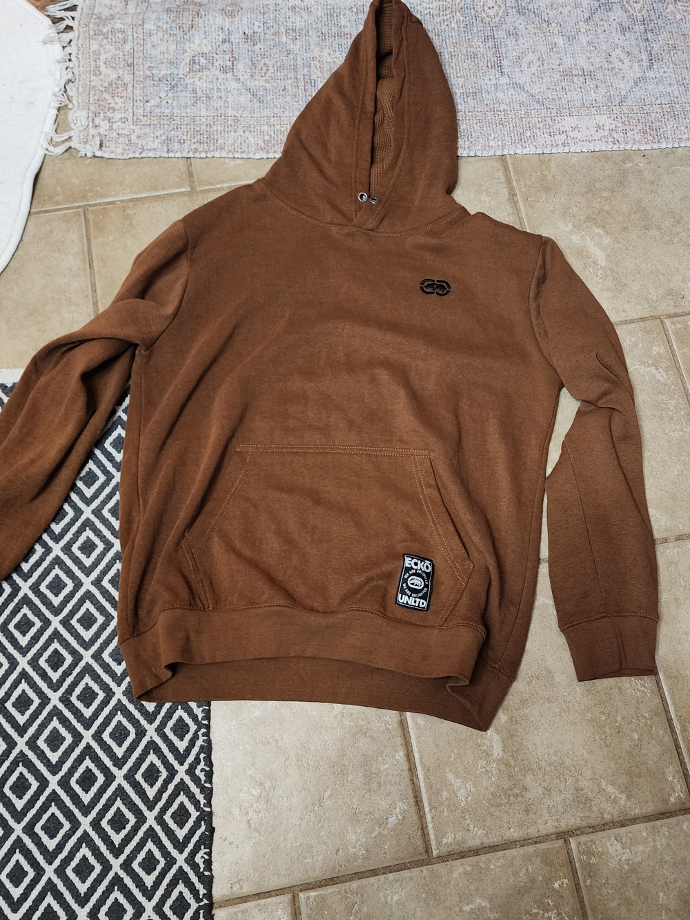 Ecko Unltd Brown Hoodie with Branded‎ Label #Y2k Sz M